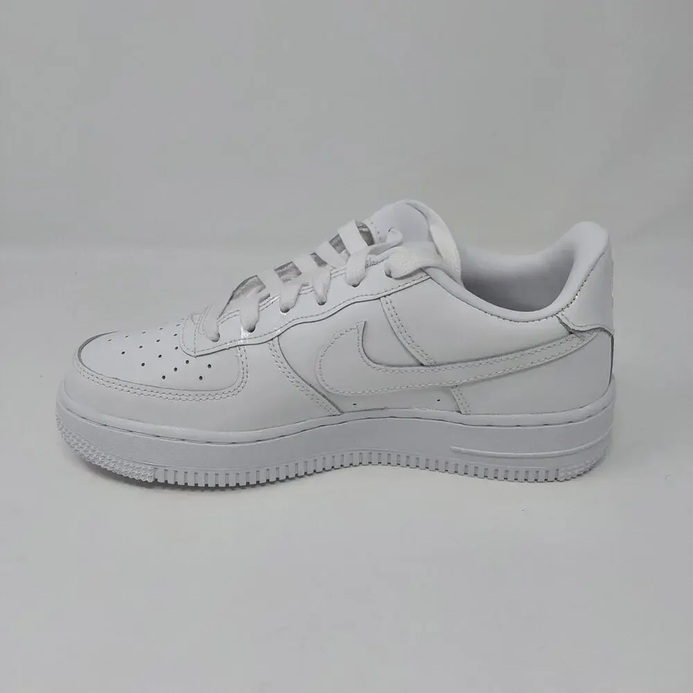 Nike Air Force 1 Low BG Triple White Patent Leather Kid's 4Y Women's 5.5